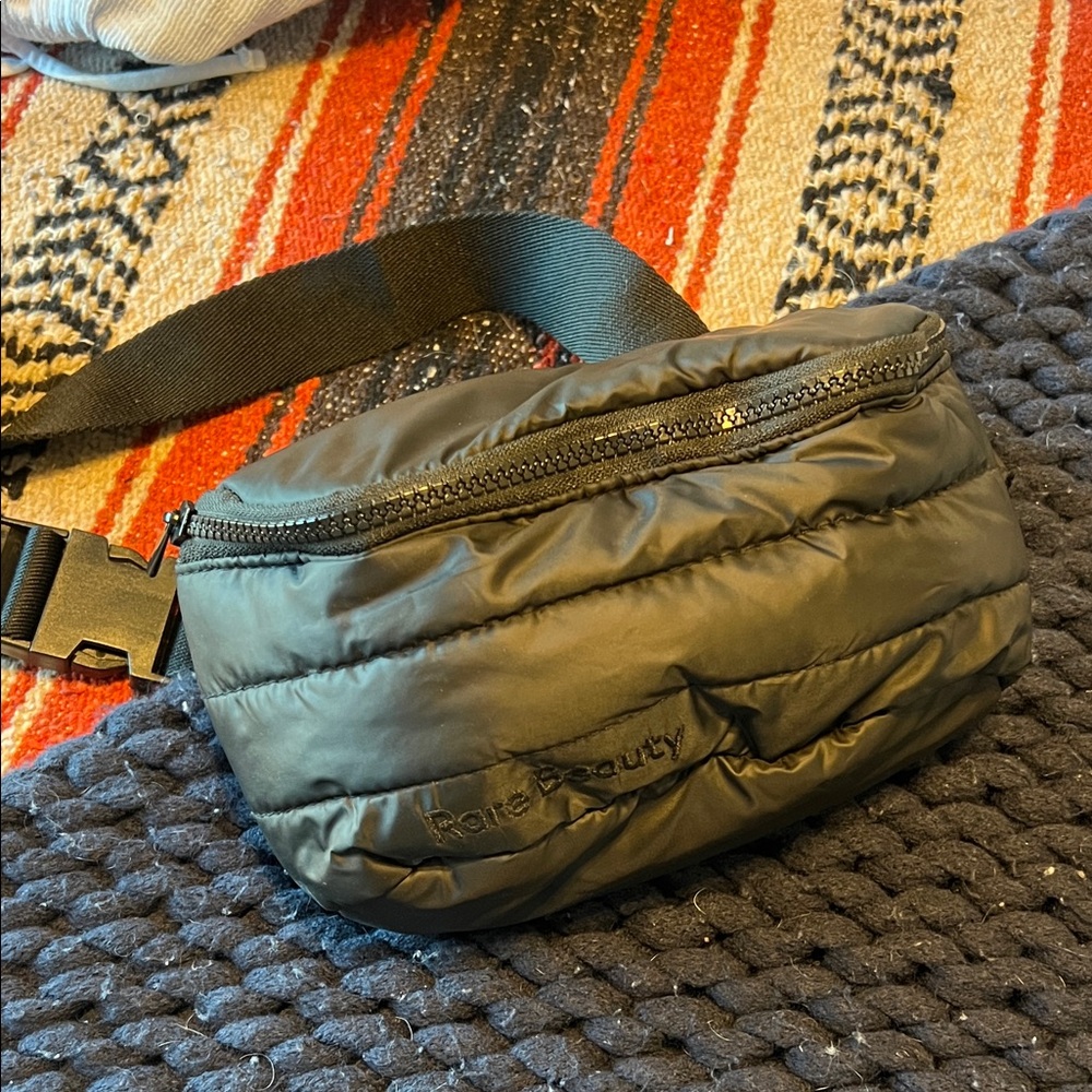 Rare Beauty Quilted Black Belt Bag